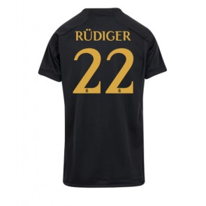Real Madrid Antonio Rudiger #22 Koszulka Trzecich Kobiety 2023-24 Krótki Rękaw